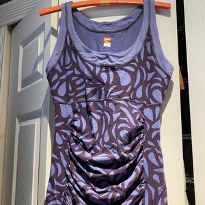 Lucy purple yoga/ pleated workout top. Medium